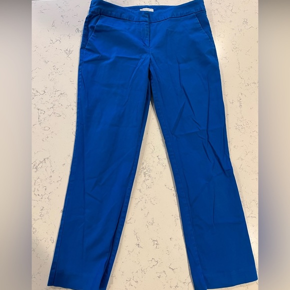 New York & Company Royal Cobalt Blue Stretch Ankle Career Office Pants Size 8 - Picture 1 of 11